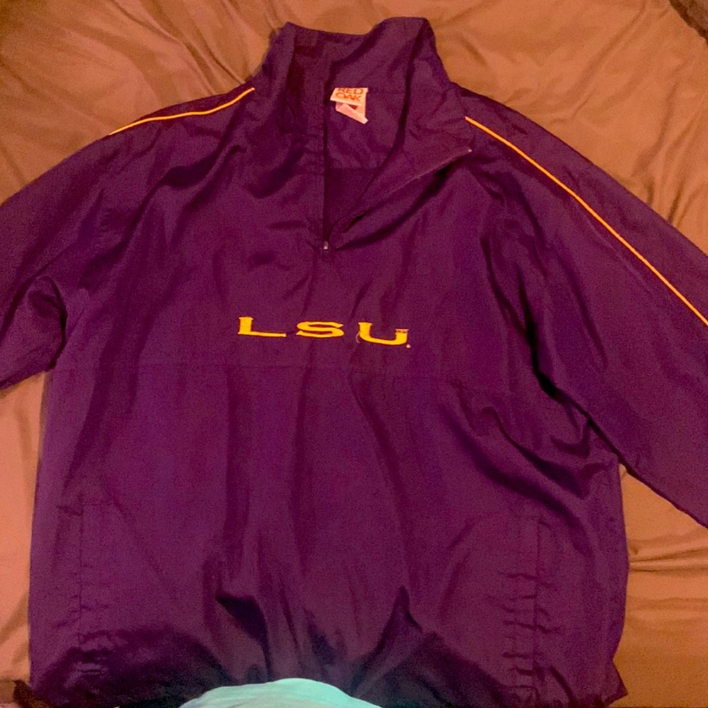Vintage red oak lsu windbreaker size large